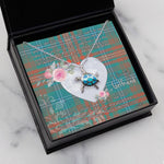 Sea Turtle Necklace Gift for My Beautiful Girlfriend Valentines Necklace Clan Wilson Ancient Tartan Blue Turtle Necklace