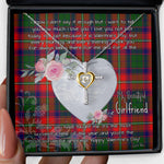 Gift For My Beautiful Girlfriend Necklace Valentine Necklace Clan Roxburgh Tartan Cross Dancing Necklace Scottish Tartan Jewelry