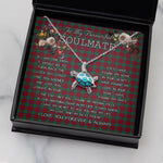 Sea Turtle Necklace To My Beautiful Soulmate Necklace In Your Eyes I Have Found My Home Clan Lindsay Modern Tartan Blue Turtle Necklace