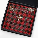 To My Beautiful Soulmate Necklace In Your Eyes I Have Found My Home Clan MacQueen Tartan Cross Dancing Necklace