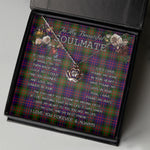 To My Beautiful Soulmate Necklace In Your Eyes I Have Found My Home Clan MacDonell Of Glengarry Modern Tartan Crown Pendant Necklace