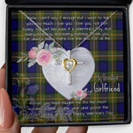 Gift For My Beautiful Girlfriend Necklace Valentine Necklace Clan Muir Tartan Cross Dancing Necklace Scottish Tartan Jewelry