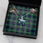 Sea Turtle Necklace To My Beautiful Soulmate Necklace In Your Eyes I Have Found My Home Clan Abercrombie Tartan Blue Turtle Necklace