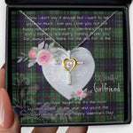 Gift For My Beautiful Girlfriend Necklace Valentine Necklace Clan Monteith Modern Tartan Cross Dancing Necklace Scottish Tartan Jewelry