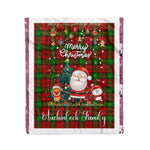 Personalized Gift Tartan Plaid Blanket Clan Auchinleck With Funny Santa Snowman Reindeer Merry Christmas Fleece Blanket, Home Living Room, Plaid Blanket, Tartan Blanket, Scottish Blanket, Buffalo fleece blanket, Christmas Blanket