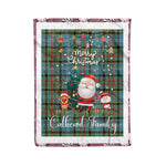 Personalized Gift Tartan Plaid Blanket Clan Cathcart With Funny Santa Snowman Reindeer Merry Christmas Fleece Blanket, Home Living Room, Plaid Blanket, Tartan Blanket, Scottish Blanket, Buffalo fleece blanket, Christmas Blanket