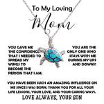 Opal Turtle Necklace - To My Loving Mom - Love Always Your Son Necklace