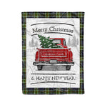 Tartan Blanket Vintage Red Truck with Christmas Tree Family Scottish Clan Colquhoun Modern plaid blanket, red plaid blanket, buffalo plaid blanket, green plaid blanket, plaid fleece blanket, blue plaid blanket, red tartan blanket, tartan plaid blanket, black and white plaid blanket, , christmas plaid blanket, orange plaid blanket, tartan plaid throw blanket, pink plaid blanket, brown plaid blanket, buffalo check blanket