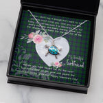 Sea Turtle Necklace Gift for My Beautiful Girlfriend Valentines Necklace Clan Austin Tartan Blue Turtle Necklace