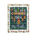 Personalized Gift Tartan Plaid Blanket Clan Rose Hunting Ancient With Christmas Cookie Baking Crew Christmas Gift Blanket, Plaid Blanket, Christmas Fleece Blanket, Christmas Blanket, Tartan Blanket, Scottish Blanket, Scotland Blanket, Family Name Blanket, Custom Blanket, Personalized Blanket