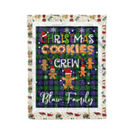 Personalized Gift Tartan Plaid Blanket Clan Blair Modern With Christmas Cookie Baking Crew Christmas Gift Blanket, Plaid Blanket, Christmas Fleece Blanket, Christmas Blanket, Tartan Blanket, Scottish Blanket, Scotland Blanket, Family Name Blanket, Custom Blanket, Personalized Blanket