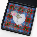 Gift For My Beautiful Girlfriend Necklace Valentine Necklace Clan Pentland Tartan Cross Dancing Necklace Scottish Tartan Jewelry