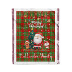 Personalized Gift Tartan Plaid Blanket Clan Callander With Funny Santa Snowman Reindeer Merry Christmas Fleece Blanket, Home Living Room, Plaid Blanket, Tartan Blanket, Scottish Blanket, Buffalo fleece blanket, Christmas Blanket