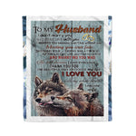 Scotstee Shop - Personalized Gift Letter To My Husband Gift Wolf Couple New Home Gift For Him Fleece Blanket