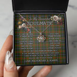 To My Beautiful Soulmate Necklace In Your Eyes I Have Found My Home Clan Brisbane Tartan Crown Pendant Necklace