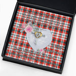 Gift For My Beautiful Girlfriend Necklace Valentine Necklace Clan Renton Tartan Cross Dancing Necklace Scottish Tartan Jewelry