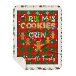 Personalized Gift Tartan Plaid Blanket Clan Moncrieffe With Christmas Cookie Baking Crew Christmas Gift Sherpa Blanket, tartan sherpa blanket,buffalo plaid sherpa blanket,christmas sherpa blanket,Christmas Throw Blanket,green plaid sherpa blanket,green sherpa blanket