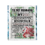 Scotstee Shop - Personalized Perfect Letter To My Husband And I Love You So Much Gift Letter Couple Flamingo Fleece Blanket