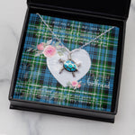 Sea Turtle Necklace Gift for My Beautiful Girlfriend Valentines Necklace Clan Arbuthnott Hunting Tartan Blue Turtle Necklace