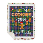 Personalized Gift Tartan Plaid Blanket Clan Logan Ancient With Christmas Cookie Baking Crew Christmas Gift Sherpa Blanket, tartan sherpa blanket,buffalo plaid sherpa blanket,christmas sherpa blanket,Christmas Throw Blanket,green plaid sherpa blanket,green sherpa blanket