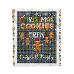Personalized Gift Tartan Plaid Blanket Clan Campbell Faded With Christmas Cookie Baking Crew Christmas Gift Blanket, Plaid Blanket, Christmas Fleece Blanket, Christmas Blanket, Tartan Blanket, Scottish Blanket, Scotland Blanket, Family Name Blanket, Custom Blanket, Personalized Blanket