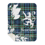Sherpa Blanket - Tartan Blanket Thistle and Lion Scottish Clan MacKinlay Ancient Plaid Blanket, plaid sherpa blanket queen,purple sherpa blanket,queen sherpa blanket,queen size sherpa blanket,red sherpa blanket,scottish tartan blankets,sherpa blanket,sherpa christmas blanket