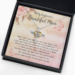 To My Boyfriend's Beautiful Mom Necklace - The Boy You Raised Into An Incredible Man - Necklace Gift For Boyfriend's Mom, Mother's Day Cross Necklace