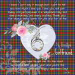 Rising Phoenix Necklace - Valentine Necklace Clan Bethune Tartan Gift for Girlfriend, Gift for My Wife Rising Phoenix Necklace