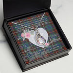 Rising Phoenix Necklace - Valentine Necklace Clan Fraser Hunting Ancient Tartan Gift for Girlfriend, Gift for My Wife Rising Phoenix Necklace
