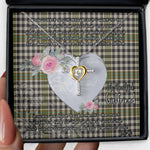 Gift For My Beautiful Girlfriend Necklace Valentine Necklace Clan Burns Tartan Cross Dancing Necklace Scottish Tartan Jewelry