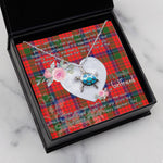 Sea Turtle Necklace Gift for My Beautiful Girlfriend Valentines Necklace Clan Nicolson Tartan Blue Turtle Necklace