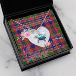 Sea Turtle Necklace Gift for My Beautiful Girlfriend Valentines Necklace Clan MacIntyre Tartan Blue Turtle Necklace