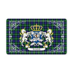Doormat - Welcome Mat Scottish Forbes Modern Clan Badge Tartan Door Mat, Plaid Doormat