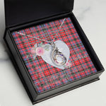 Rising Phoenix Necklace - Valentine Necklace Clan Udny Tartan Gift for Girlfriend, Gift for My Wife Rising Phoenix Necklace