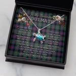 Sea Turtle Necklace To My Beautiful Soulmate Necklace In Your Eyes I Have Found My Home Clan Rose Hunting Modern Tartan Blue Turtle Necklace