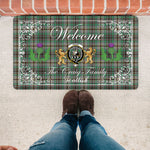 Doormat - Welcome Mat Scottish Clan Craig Tartan Door Mat, Plaid Doormat With Thistle and Two Lion Scottish
