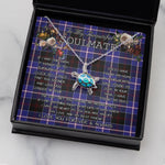 Sea Turtle Necklace To My Beautiful Soulmate Necklace In Your Eyes I Have Found My Home Clan Dunlop Modern Tartan Blue Turtle Necklace