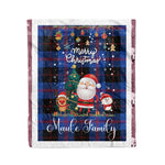 Personalized Gift Tartan Plaid Blanket Clan Maule Modem With Funny Santa Snowman Reindeer Merry Christmas Fleece Blanket, Home Living Room, Plaid Blanket, Tartan Blanket, Scottish Blanket, Buffalo fleece blanket, Christmas Blanket