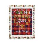 Personalized Gift Tartan Plaid Blanket Clan Tweedie Red With Christmas Cookie Baking Crew Christmas Gift Blanket, Plaid Blanket, Christmas Fleece Blanket, Christmas Blanket, Tartan Blanket, Scottish Blanket, Scotland Blanket, Family Name Blanket, Custom Blanket, Personalized Blanket