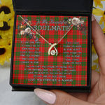 To My Beautiful Soulmate Necklace In Your Eyes I Have Found My Home Clan MacKinnon Modern Tartan Wishbone Dancing Necklace