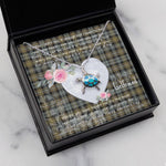 Sea Turtle Necklace Gift for My Beautiful Girlfriend Valentines Necklace Clan Campbell Argyll Weathered Tartan Blue Turtle Necklace