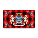 Doormat - Welcome Mat Scottish Cunningham Modern Clan Badge Tartan Door Mat, Plaid Doormat