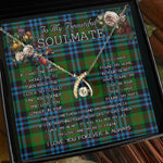 To My Beautiful Soulmate Necklace In Your Eyes I Have Found My Home Clan Newlands Tartan Wishbone Dancing Necklace