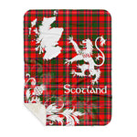 Sherpa Blanket - Tartan Blanket Thistle and Lion Scottish Clan MacKinnon Plaid Blanket, plaid sherpa blanket queen,purple sherpa blanket,queen sherpa blanket,queen size sherpa blanket,red sherpa blanket,scottish tartan blankets,sherpa blanket,sherpa christmas blanket