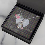 Rising Phoenix Necklace - Valentine Necklace Clan Taylor Weathered Tartan Gift for Girlfriend, Gift for My Wife Rising Phoenix Necklace