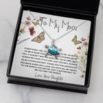 Opal Turtle Necklace - Mom Necklace Gift, You Are The World Necklace, Mother's Day Gift, Mother Daughter Neckalce