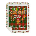 Personalized Gift Tartan Plaid Blanket Clan Menzies With Christmas Cookie Baking Crew Christmas Gift Sherpa Blanket, tartan sherpa blanket,buffalo plaid sherpa blanket,christmas sherpa blanket,Christmas Throw Blanket,green plaid sherpa blanket,green sherpa blanket