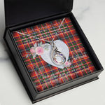 Rising Phoenix Necklace - Valentine Necklace Clan Denniston Orginal Tartan Gift for Girlfriend, Gift for My Wife Rising Phoenix Necklace