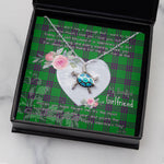Sea Turtle Necklace Gift for My Beautiful Girlfriend Valentines Necklace Clan Elphinstone Hunting Tartan Blue Turtle Necklace