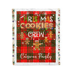Personalized Gift Tartan Plaid Blanket Clan Cameron Modern With Christmas Cookie Baking Crew Christmas Gift Blanket, Plaid Blanket, Christmas Fleece Blanket, Christmas Blanket, Tartan Blanket, Scottish Blanket, Scotland Blanket, Family Name Blanket, Custom Blanket, Personalized Blanket